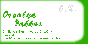 orsolya makkos business card